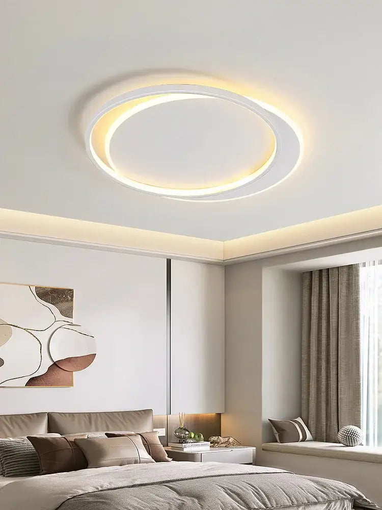 Modern minimalist white led ceiling lamp – bedroom ambient light