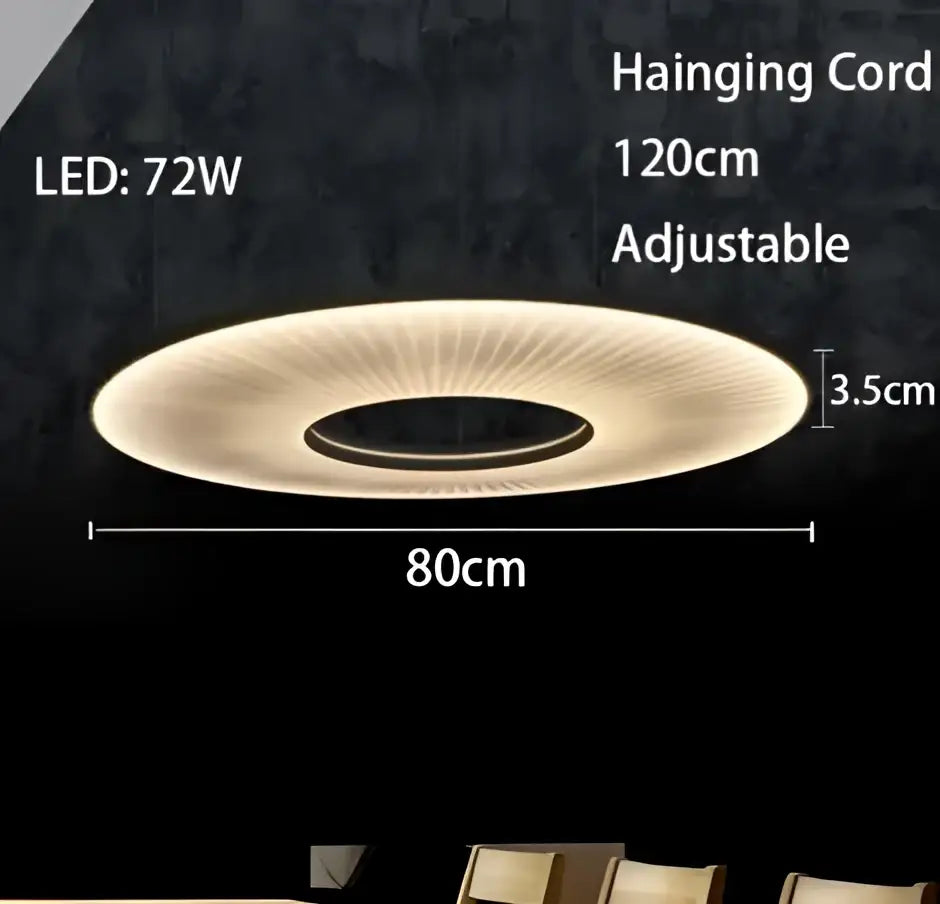 Modern minimalist white led pendant light bedroom round lamp