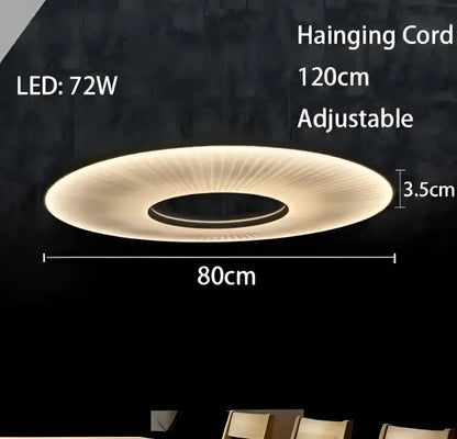 Modern minimalist white led pendant light bedroom round lamp