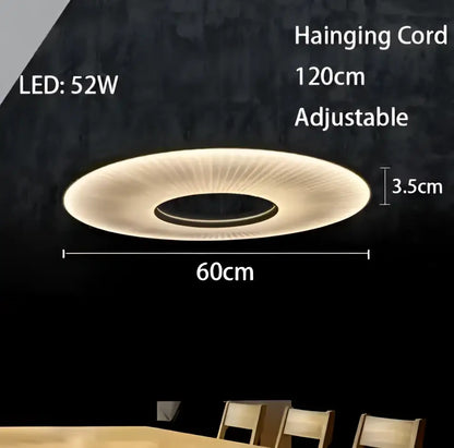 Modern minimalist white led pendant light bedroom round lamp