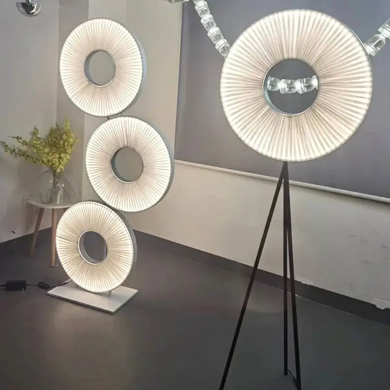 Modern minimalist white led pendant light bedroom round lamp