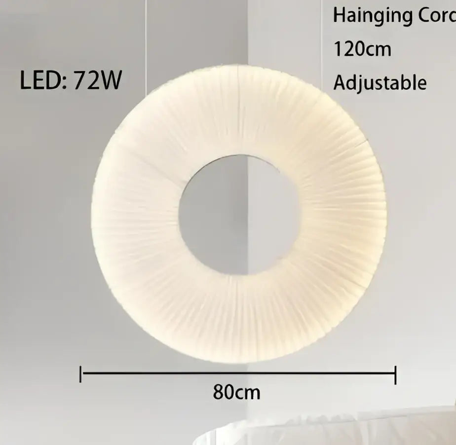 Modern minimalist white led pendant light bedroom round lamp