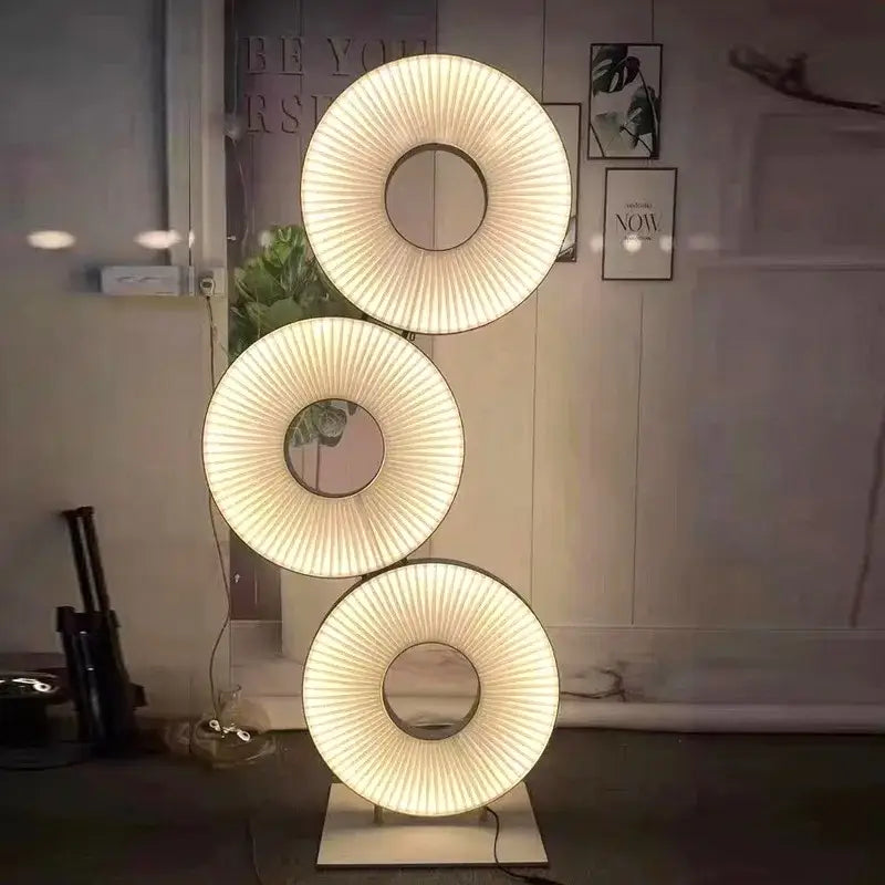 Modern minimalist white led pendant light bedroom round lamp