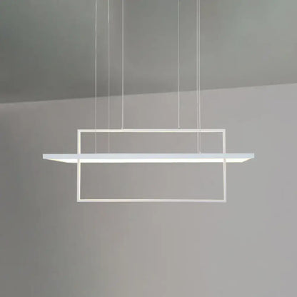 Modern minimalist white led rectangular pendant light kitchen x10 x12