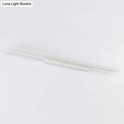 Modern minimalist white led vanity light fixture bathroom sconce