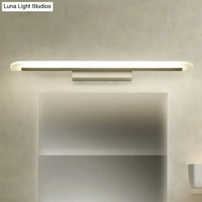 Modern minimalist white led vanity light fixture bathroom sconce