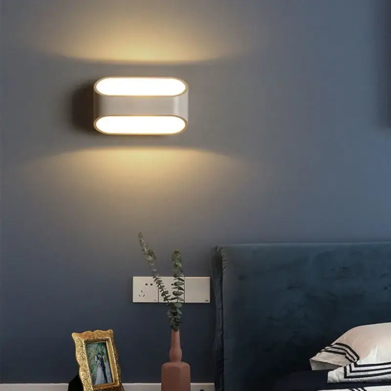 Modern minimalist white led wall lamps for bedroom corridor lighting