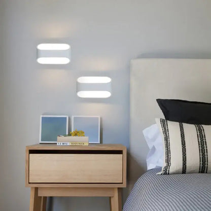 Modern minimalist white led wall lamps for bedroom corridor lighting