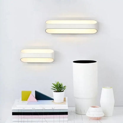 Modern minimalist white led wall lamps for bedroom corridor lighting