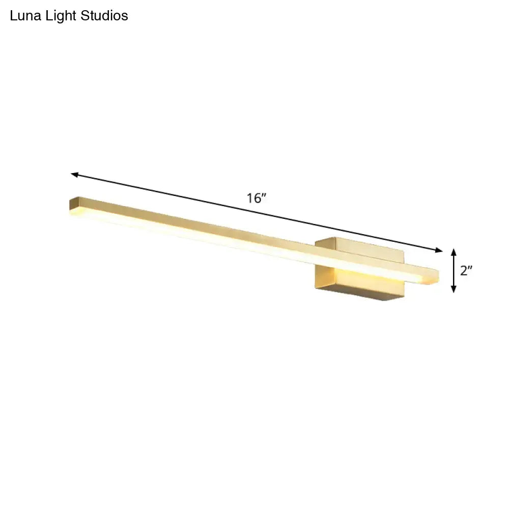 Modern minimalist white led wall light fixture bathroom vanity lamp