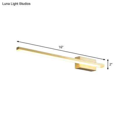 Modern minimalist white led wall light fixture bathroom vanity lamp