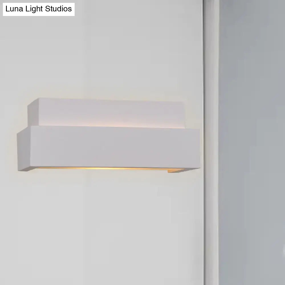 Modern minimalist white rectangular wall washer light for bedroom