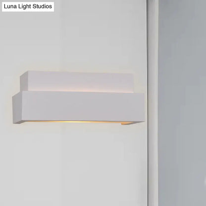 Modern minimalist white rectangular wall washer light for bedroom