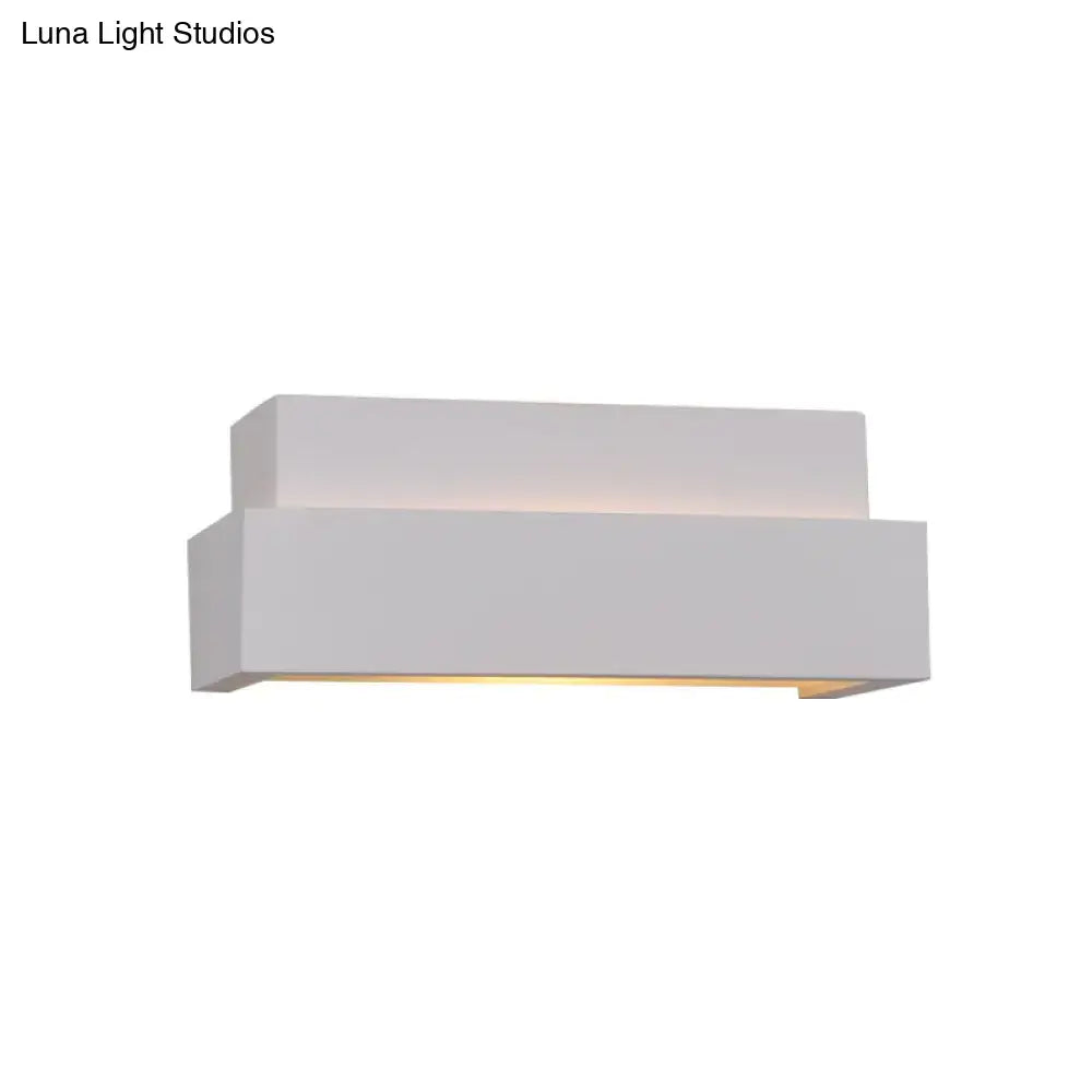 Modern minimalist white rectangular wall washer light for bedroom