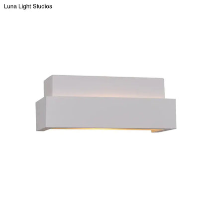 Modern minimalist white rectangular wall washer light for bedroom