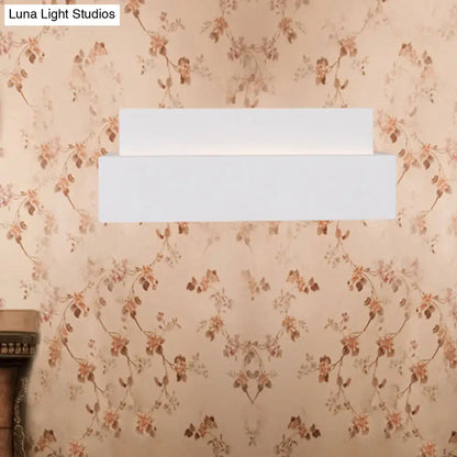 Modern minimalist white rectangular wall washer light for bedroom