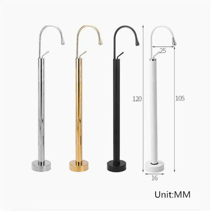 Modern minimalist white standing bathtub faucet bathroom curved spout
