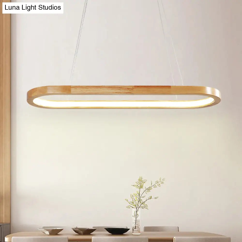 DecorBites™ Modern Minimalist Wooden LED Strip Pendant Light for Restaurants