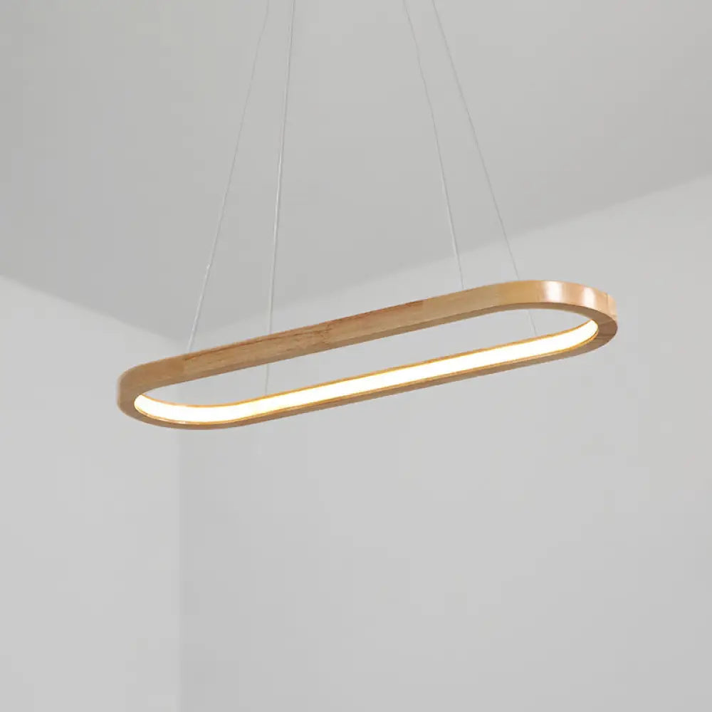 DecorBites™ Modern Minimalist Wooden LED Strip Pendant Light for Restaurants