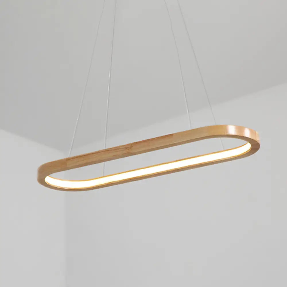 DecorBites™ Modern Minimalist Wooden LED Strip Pendant Light for Restaurants