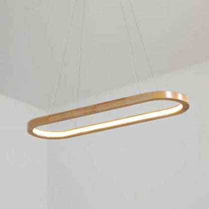 DecorBites™ Modern Minimalist Wooden LED Strip Pendant Light for Restaurants