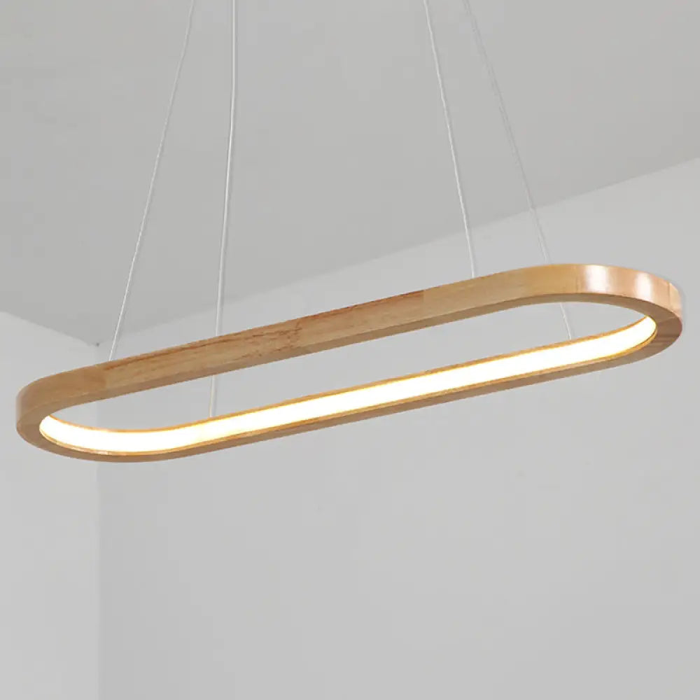 DecorBites™ Modern Minimalist Wooden LED Strip Pendant Light for Restaurants