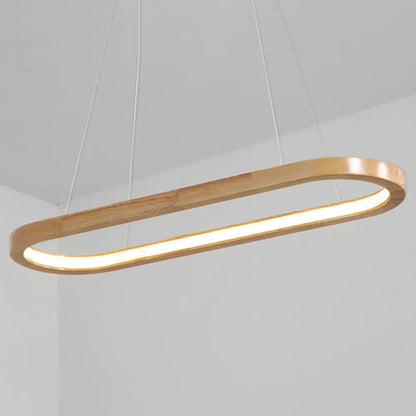 DecorBites™ Modern Minimalist Wooden LED Strip Pendant Light for Restaurants
