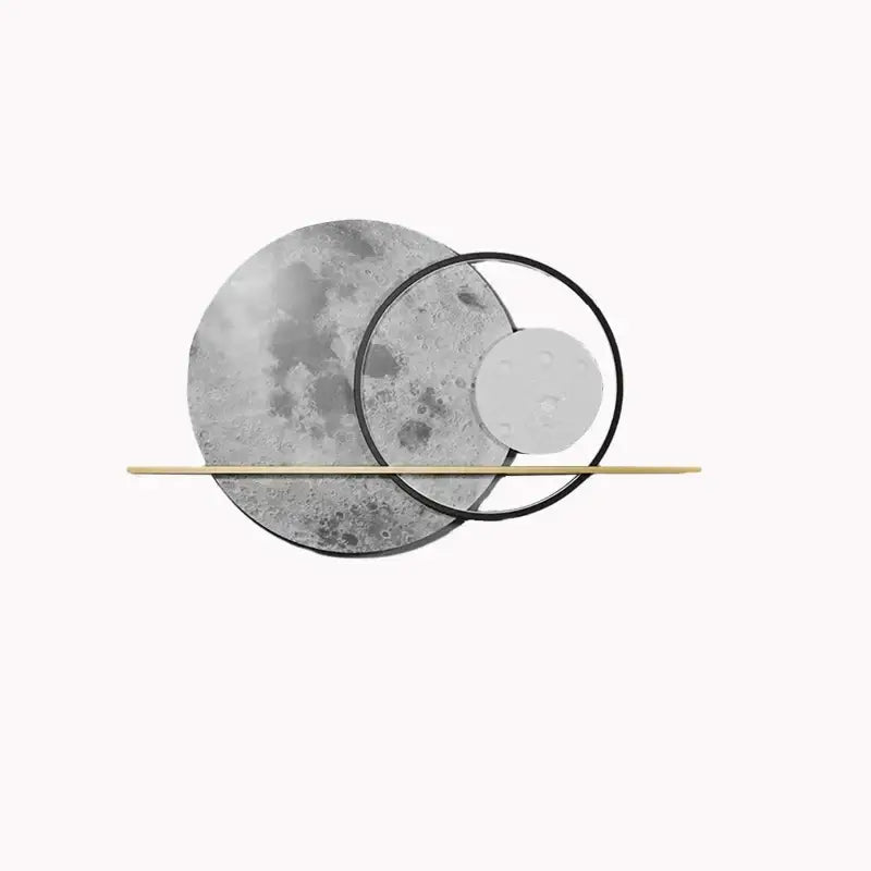 Modern moon deer wall light living room textured art decor