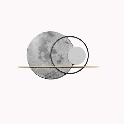 Modern moon deer wall light living room textured art decor