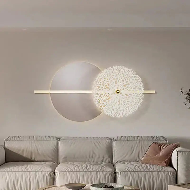 Modern moon deer wall light living room textured art decor