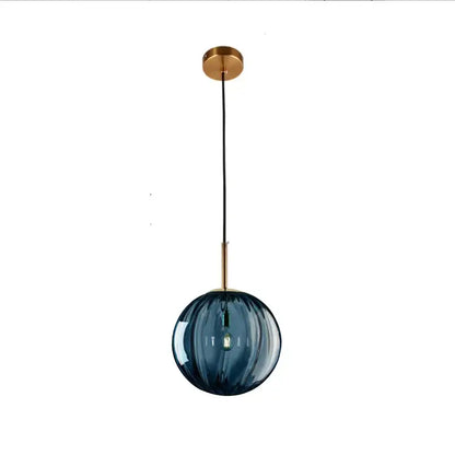 Modern multi color glass ball pendant lamp dining room set