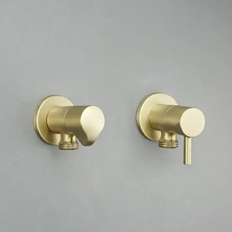 Modern multi finish brass triangle valve bathroom faucet