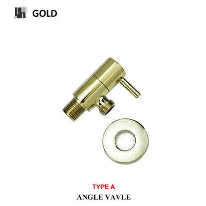 Modern multi finish brass triangle valve bathroom faucet