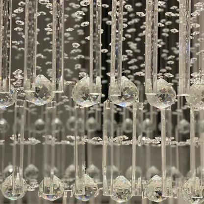 Modern multi tier crystal ceiling chandelier living room light