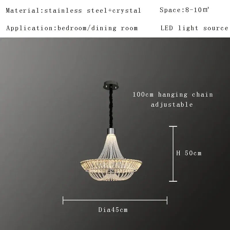 Modern multi tiered crystal ceiling chandelier living room light