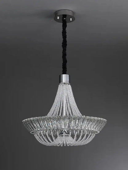 Modern multi tiered crystal ceiling chandelier living room light