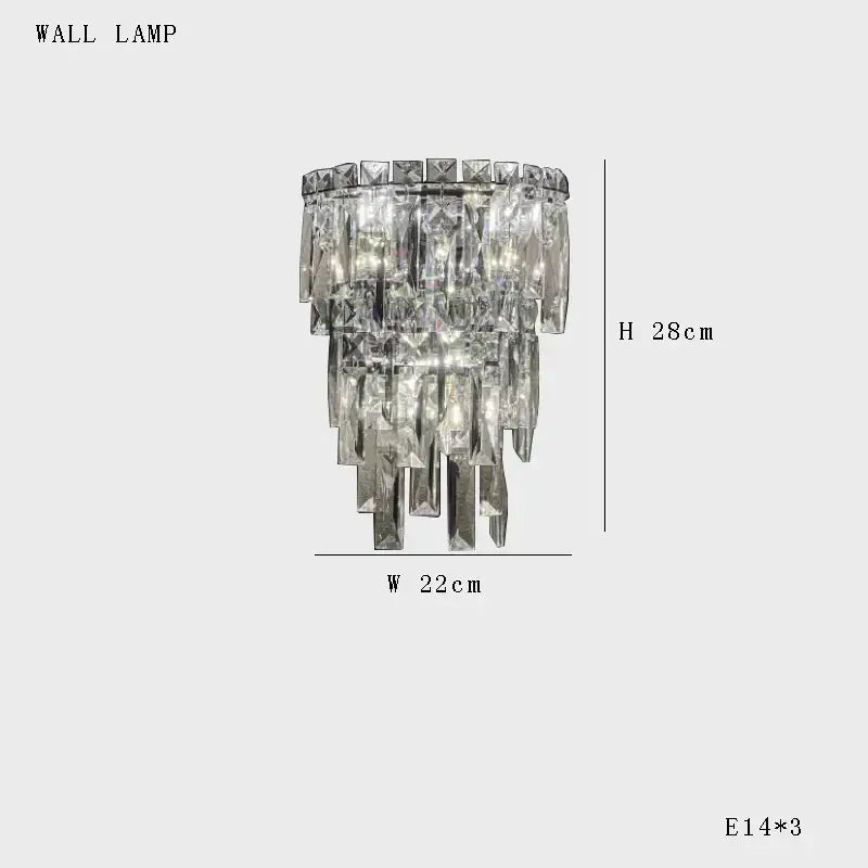 Modern multi tiered crystal ceiling chandelier living room light