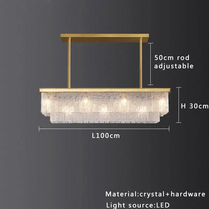 Modern multi tiered gold elegant crystal glass chandelier dining room