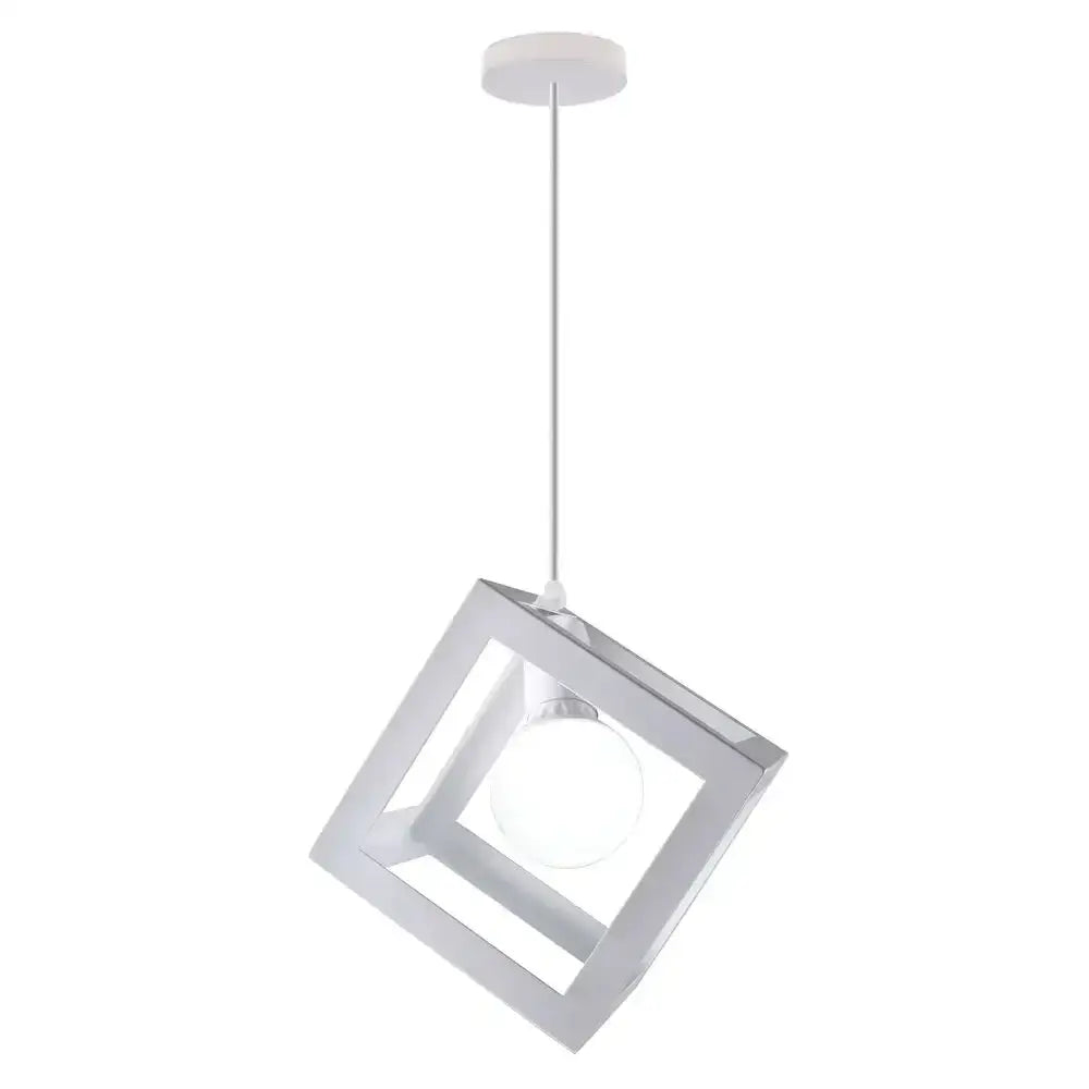 Modern multicolor geometric cube pendant lights set kitchen decor