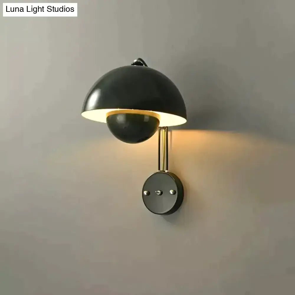Modern mushroom wall lamp set bedroom brass base type finish