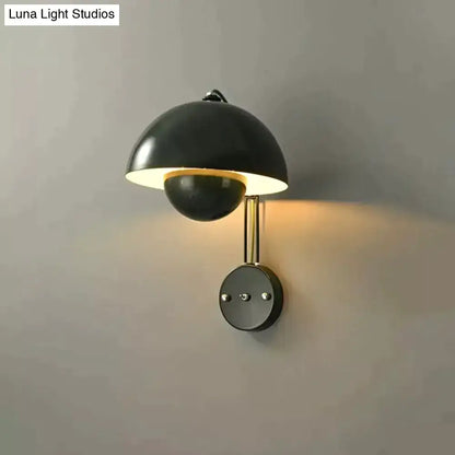 Modern mushroom wall lamp set bedroom brass base type finish