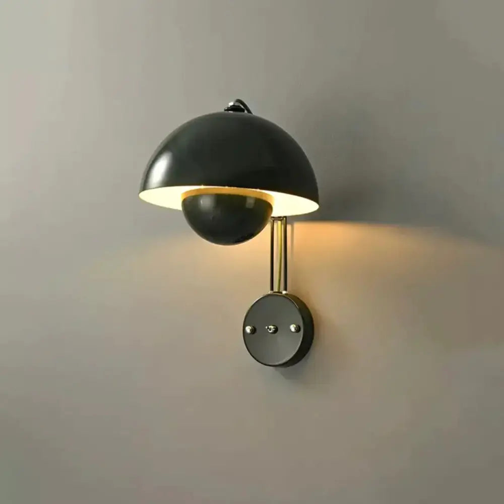 Modern mushroom wall lamp set bedroom brass base type finish