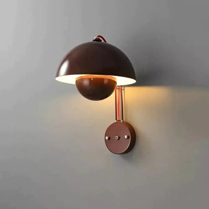Modern mushroom wall lamp set bedroom brass base type finish