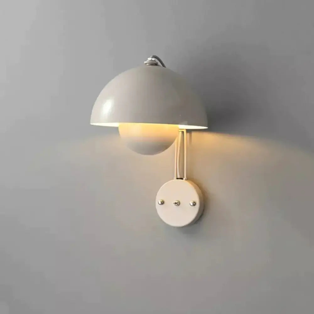 Modern mushroom wall lamp set bedroom brass base type finish