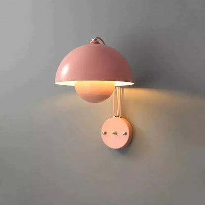 Modern mushroom wall lamp set bedroom brass base type finish
