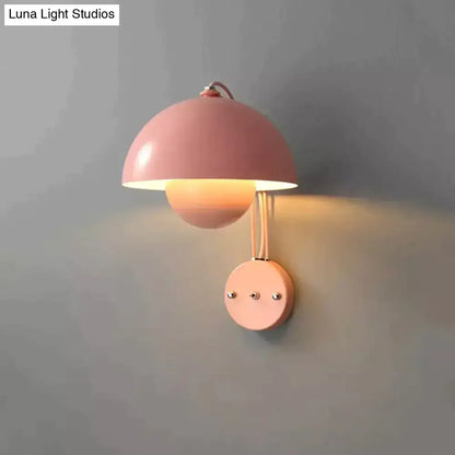 Modern mushroom wall lamp set bedroom brass base type finish