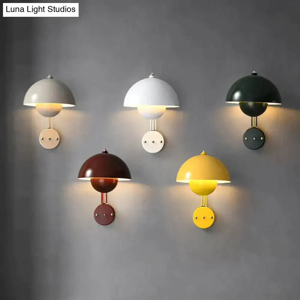 Modern mushroom wall lamp set bedroom brass base type finish