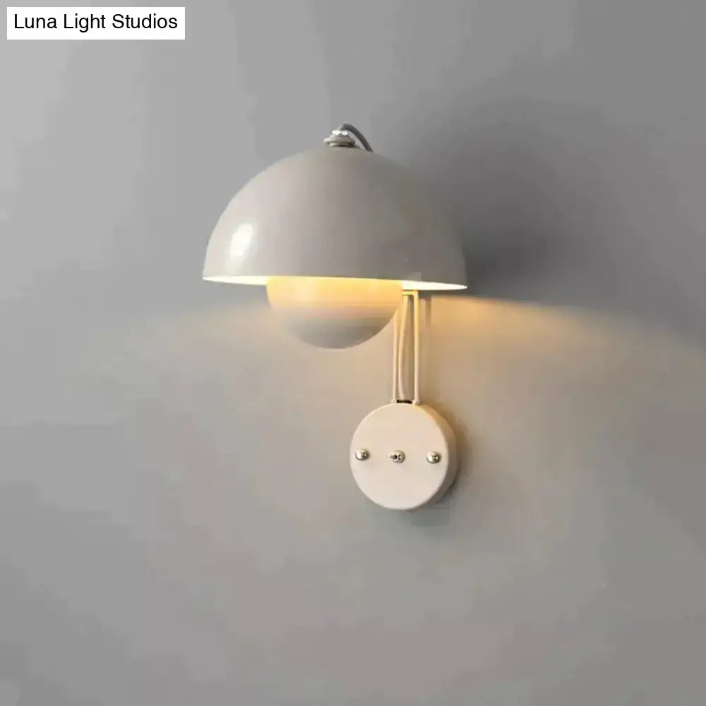 Modern mushroom wall lamp set bedroom brass base type finish