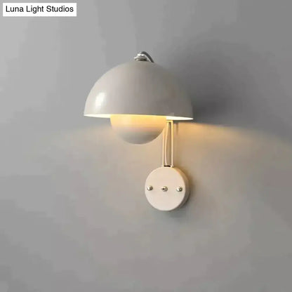 Modern mushroom wall lamp set bedroom brass base type finish