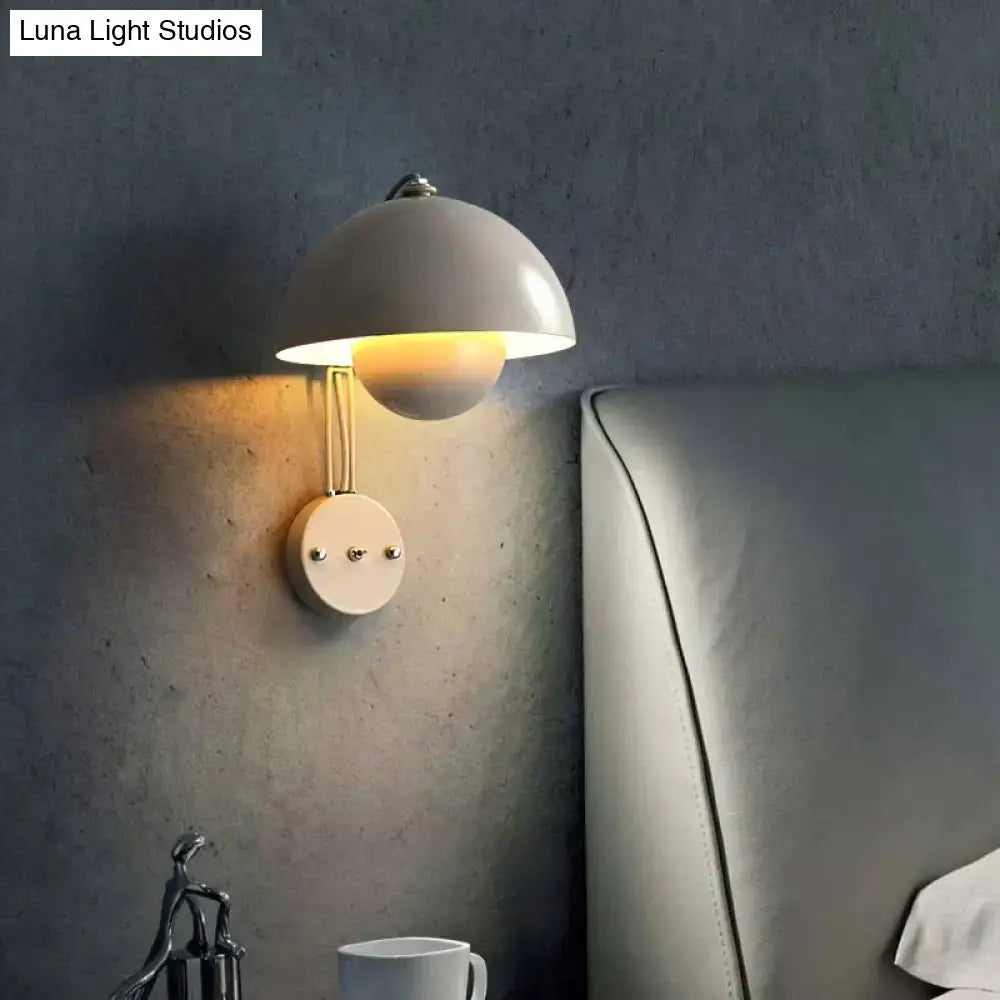 Modern mushroom wall lamp set bedroom brass base type finish
